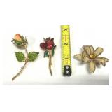 Brooches Pins Roses & Flower