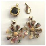 Pendants & Retro Flower Earrings