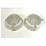 S/2 Clear & Frosted Glass Ceiling Light Covers