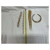 Choker & Necklaces - Gold Tone, Rhinestones