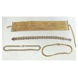 Bracelets Multi-Strand, Chains,Silver/Gold Tone
