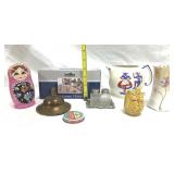 Vtg Creamer, S&P Shakers, Hat Pin Holder, Etc.