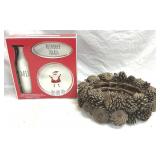 Santa Snack Kit & Vintage Pinecone Bowl