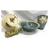 Friendship Bowl, Art Pottery Bottle, McCoy Vase