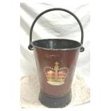 Lg Heavy Duty Coal Bucket w/Wrought Iron Handle