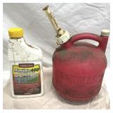 1 1/4 Gallon Gasoline Can & Amine 400 Weed Killer