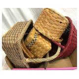 Assorted Wicker Rattan Baskets