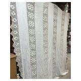 Crocheted Linen Bedspread 86" x 93"