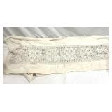 Crocheted Linen Bedspread 68" x 136"