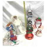 Christmas Decorations Tree Topper, Lit Steeple Etc
