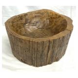 Chinese Fir Tree Root Burl Wooden Bowl Hand Carved
