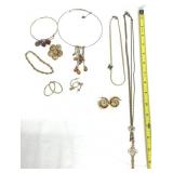 Fashion Jewelry Lot Gold Tone Choker Brooch More