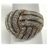 Ross Simons Gold Vermeil Swirl Dome 925 Ring Sz 7