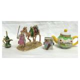 Trinket Boxes Enameled Camel, Teapot, Bastin Paint