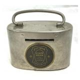 Vtg Advertising Evanston Illinois State Coin Bank