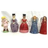 Ceramic Bud Vases/Candleholders, Bells Women
