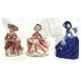 Vintage Ceramic Planter & Figurines Ladies Women