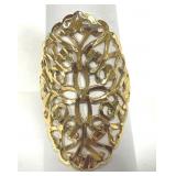 Gold Vermeil Filigree Intricate Ring Marked 925