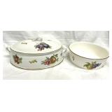 Wedgwood Fruit Sprays Covered Dish & Bowl