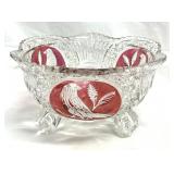 Hofbauer Byrdes Lead Crystal Footed Candy Bowl