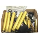 Box of Assorted Hardware Handles, Table Legs, Etc.