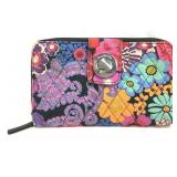 Vera Bradley Turn Key Wallet Symphony Hue Paisley