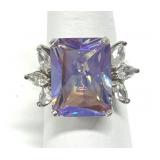 Sterling Silver Cocktail Ring Marked 925 Size 6.5