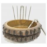 Handcrafted Wood Nut Bowl Raw Edge Nutcracker