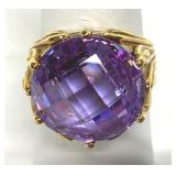 Ross Simons Purple Amethyst Ring Marked 925 Sz 8
