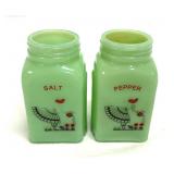 McKee Jadeite Salt Pepper Shakers w/o Lids