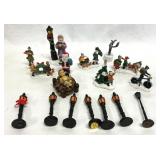 Miniature Christmas Village Figures Figurines