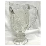 Crystal Pitcher Embossed Flower Frosted Pitcher
