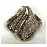 Milor Italy 925 Textured Pendant 2 Tone