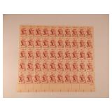 Full Sheet 1958 US 3c Abraham Lincoln Stamps