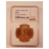 1908 NO MOTTO US $20 NGC 65 Rive d 1908 NO MOTTO US $20 NGC 65 Rive d