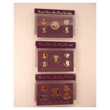 (3) 1992 United States Mint Proof Set