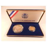 1987 US Constitution 2 Coin Set 5$ Gold 1$ Silver