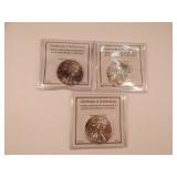 (3) 2017 US $1 1-OZ Silver Eagle BU .999 COA (3) 2017 US $1 1-OZ Silver Eagle BU .999 COA