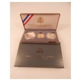 1991 Mt. Rushmore Three Coin Proof Set Silver/Gold 1991 Mt. Rushmore Three Coin Proof Set Silver/Gold