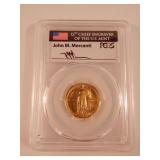 2016 W 25c Gold 100th Anniv First Day PCGS SP70