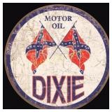Dixie Gas - Weathered Round **FULLY EMBOSSED STEE*