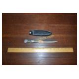 9" BLACK WOOD BOOT KNIFE