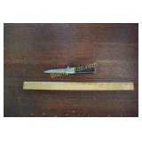 5" BLACK STILETTO STYLE LINER LOCK