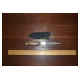 9" BOOT KNIFE WOOD HANDLE