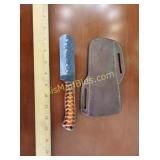 Hand Forged Steel Knife w/ Leather Sheath