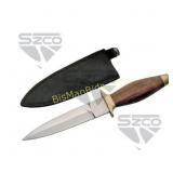 SZCO 7' BOOT KNIFE WOOD HANDLE