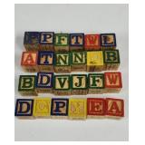 Vintage Wooden Letter Blocks