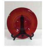 Ruby Red Glass Centerpiece Bowl