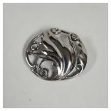 Vintage Ginnie Johansen Silver tone brouch