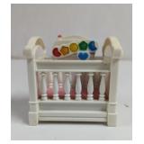 Vintage Doll House Baby Crib Musical Works